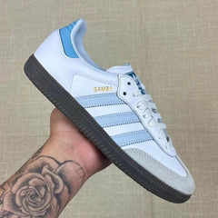 Zapatillas Adidas Samba Nube Blanco Cielo Azul